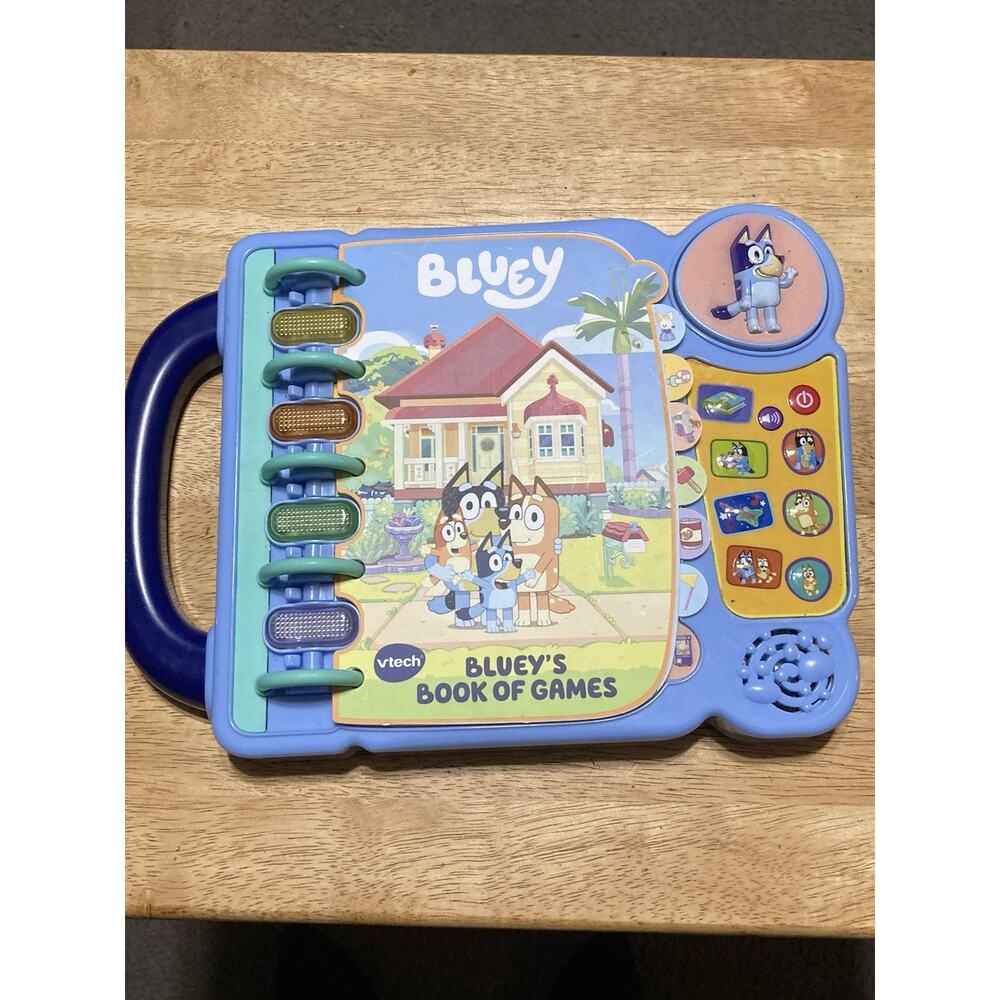VTech 80-541200 Bluey's Book of Games Plays Music Lights Flash & Talks for Kids